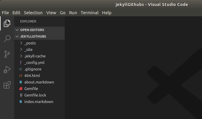 Jekyll Initial File Structure
